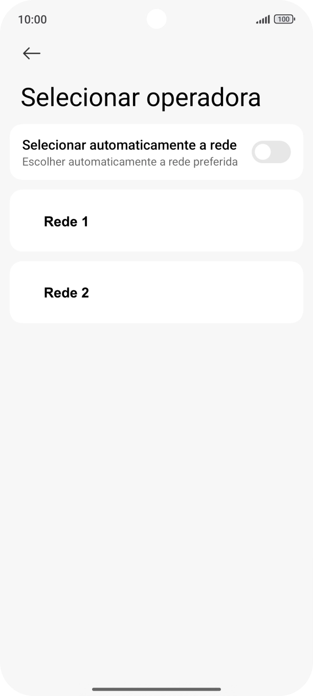 Prima a rede pretendida.