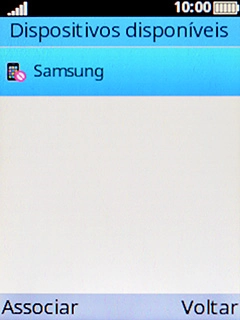 Selecione o dispositivo Bluetooth pretendido.