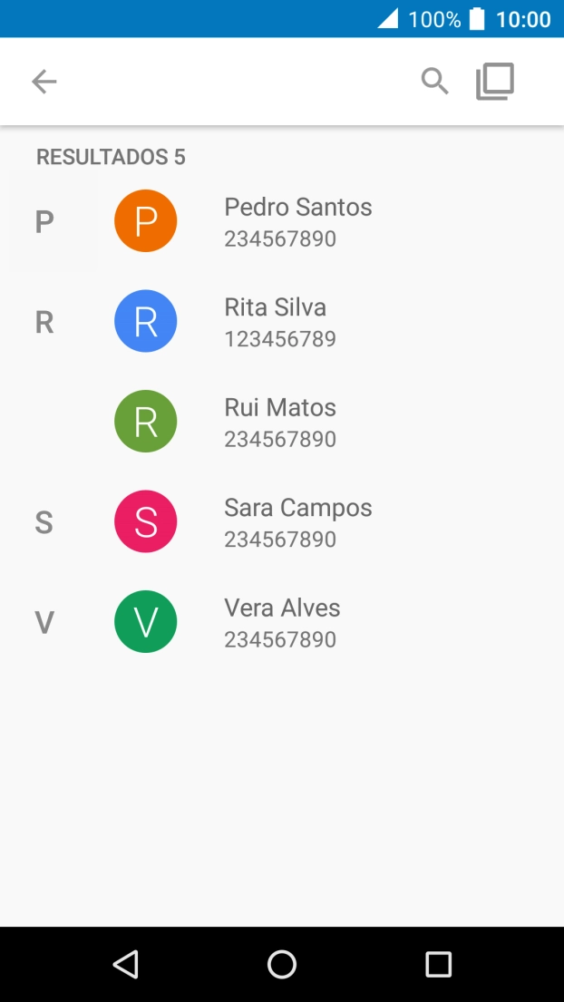 Prima o ícone para selecionar todos.