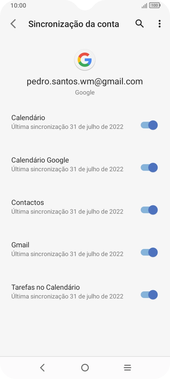 Prima a tecla de início para terminar e voltar ao ecrã inicial.
