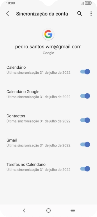 Prima a tecla de início para terminar e voltar ao ecrã inicial.
