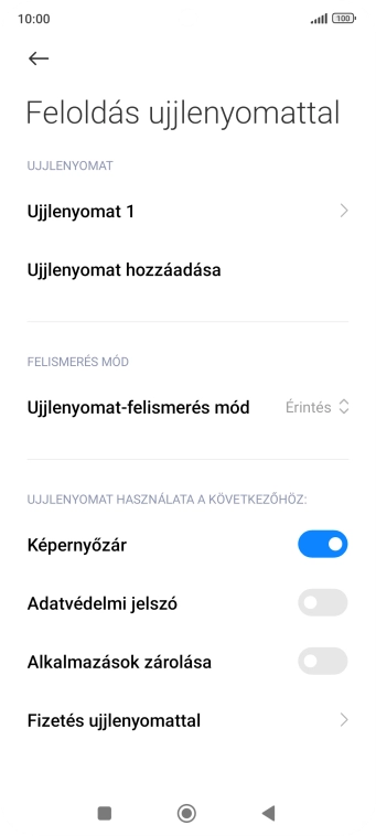 Kattints a kívánt beállítások melletti csúszkákra a funkciók be- vagy kikapcsolásához.
