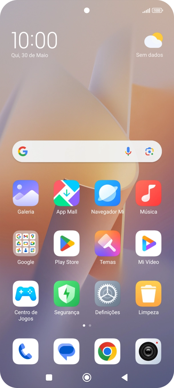 Prima o ícone de chamada.