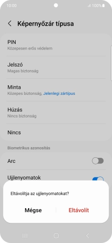 Válaszd az Eltávolít lehetőséget.