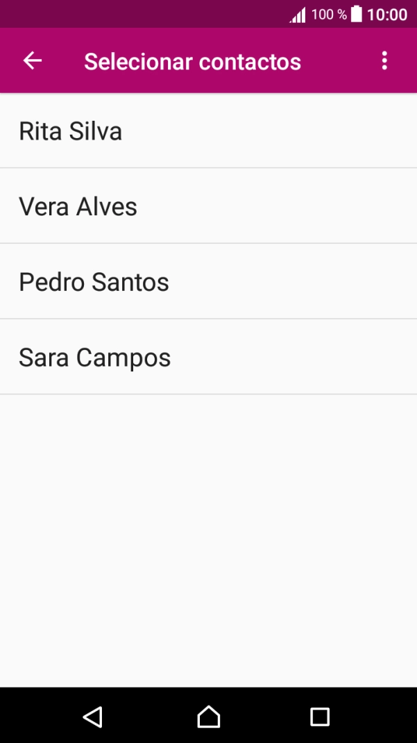 Prima o ícone de menu.