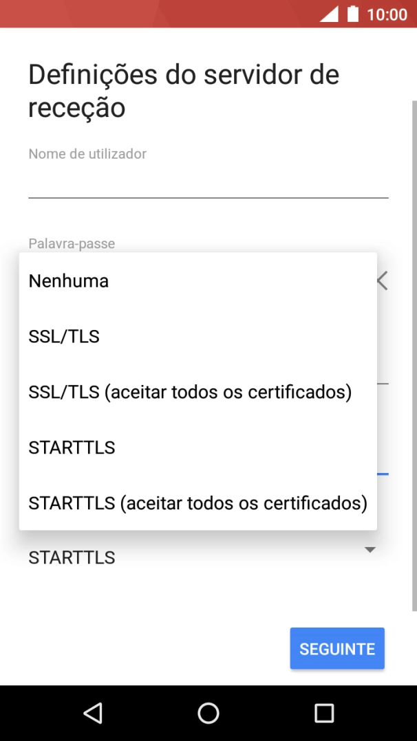 Prima Nenhuma para desativar a função.