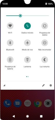 Prima o ícone de definições.