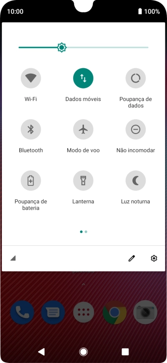 Prima o ícone de definições.
