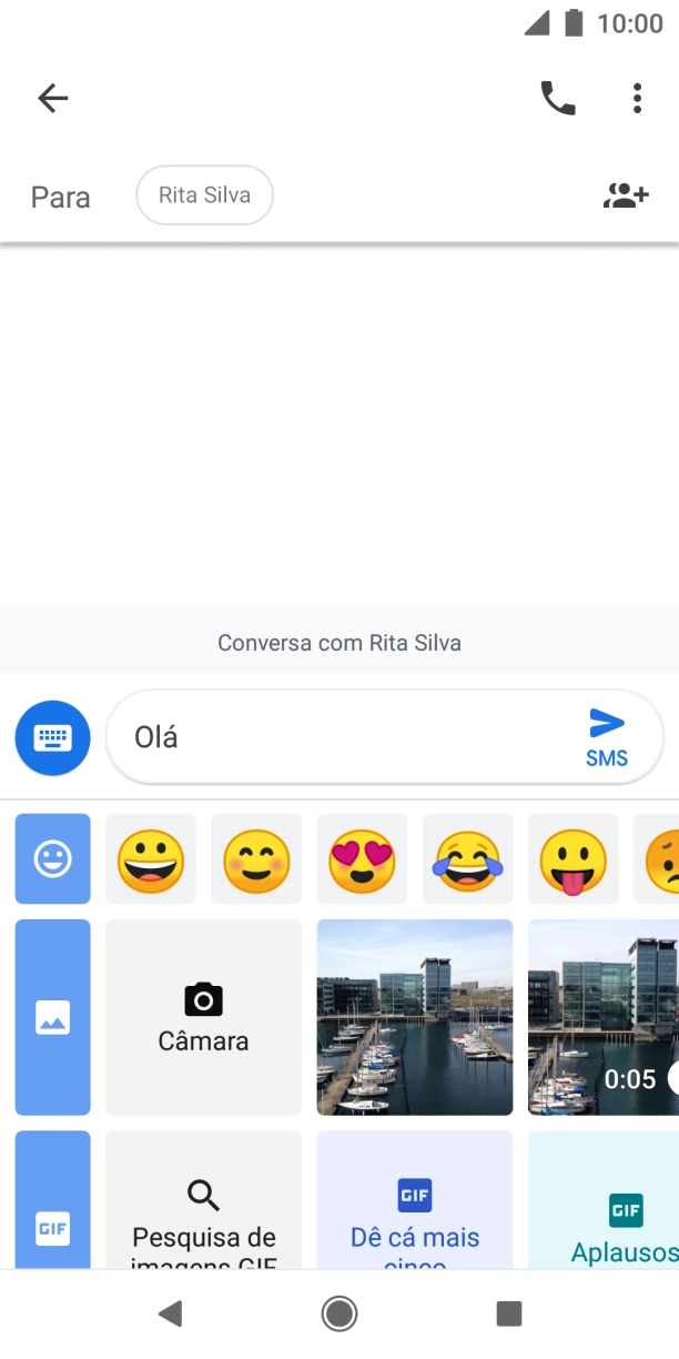 Prima o ícone de imagem.