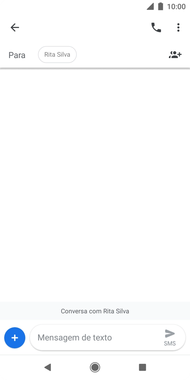 Prima o campo de escrita e escreva o texto da sua mensagem multimédia.