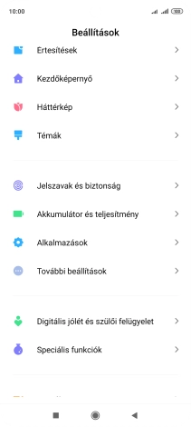 Válaszd a Jelszavak és biztonság lehetőséget.