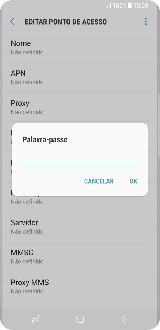 Introduza vodafone e prima OK.