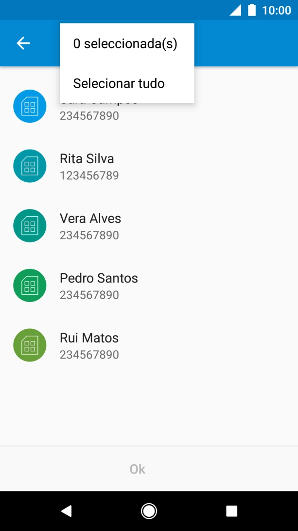 Prima Selecionar tudo.