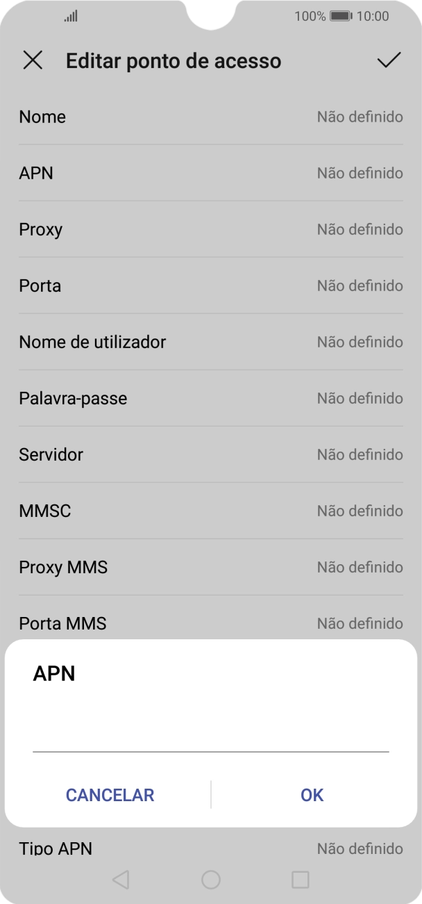 Introduza net2.vodafone.pt e prima OK.