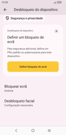 Prima Bloquear ecrã.