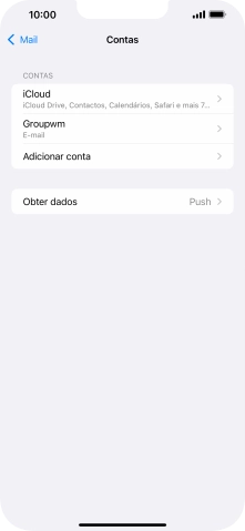 Prima o nome na conta de e-mail que acabou de criar.