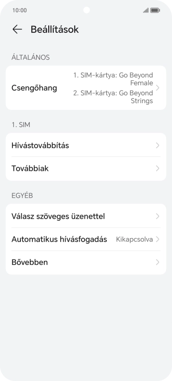 Válaszd a Továbbiak lehetőséget.