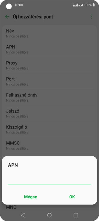Amennyiben előfizetésed van, írd be azt, hogy internet.vodafone.net, és válaszd az OK lehetőséget.