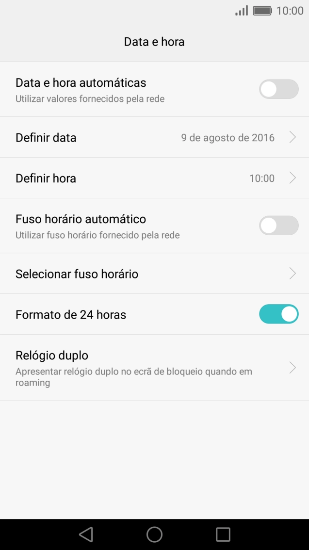 Prima a tecla de início para terminar e voltar ao ecrã inicial.