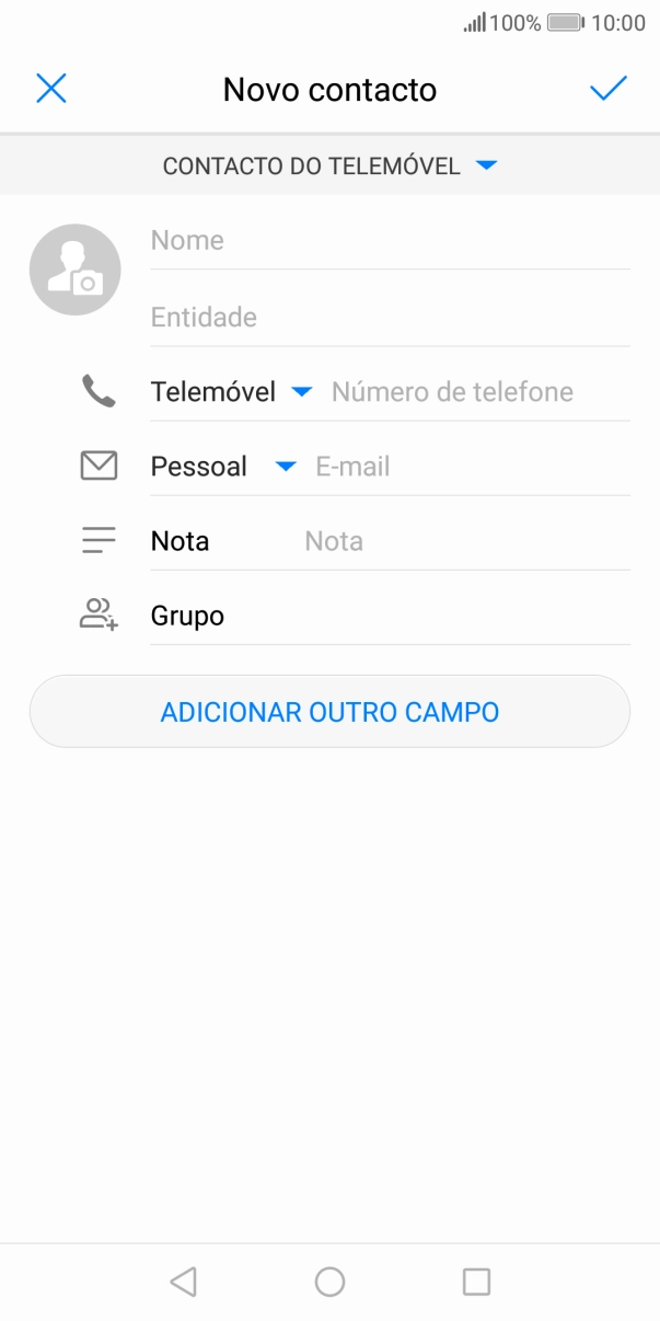 Prima a lista suspensa da lista de contactos.