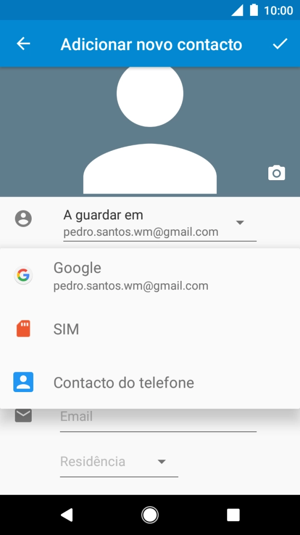 Prima Contacto do telefone.
