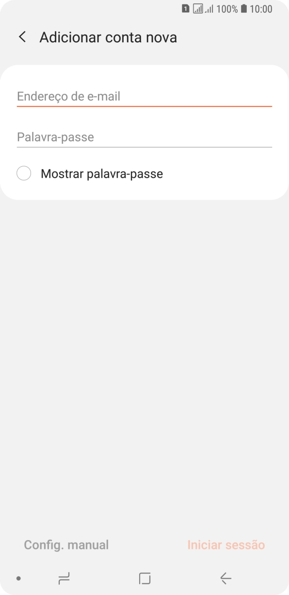 Prima Endereço de e-mail e introduza o seu endereço de e-mail Vodafone.