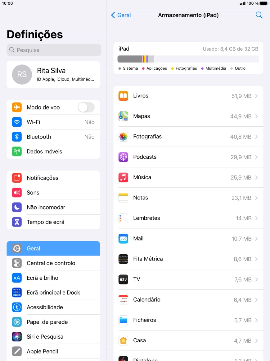 Prima a app pretendida.