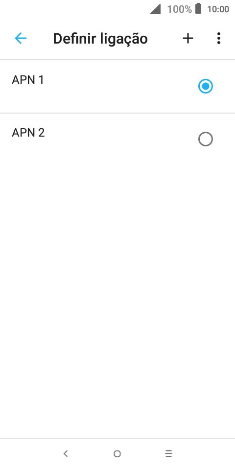 Prima o campo junto à ligação de dados para a ativar.
