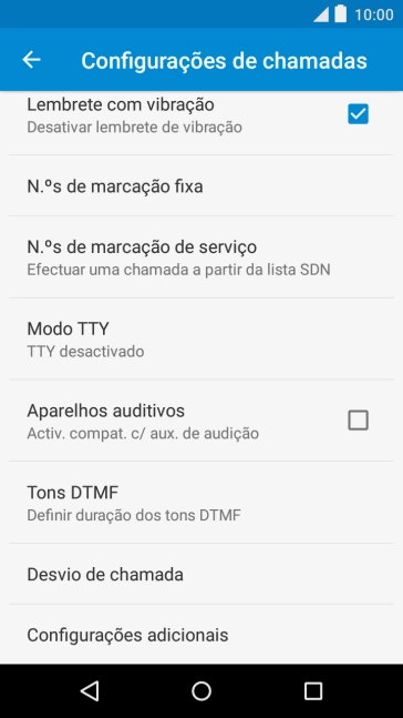 Prima Configurações adicionais.
