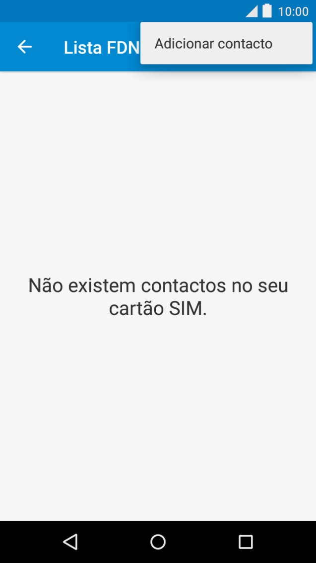 Prima Adicionar contacto.