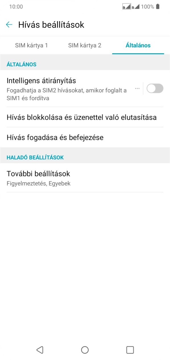 Kattints a kívánt SIM-kártyára.