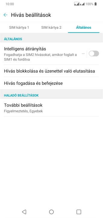 Kattints a kívánt SIM-kártyára.