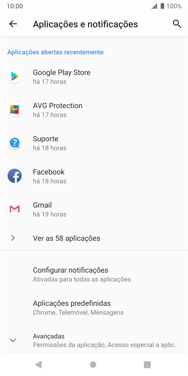 Prima Ver as ‹› aplicações.