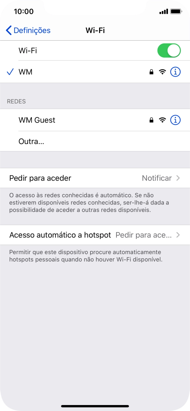 Para voltar ao ecrã inicial, deslize o dedo de baixo para cima a partir da base do ecrã.