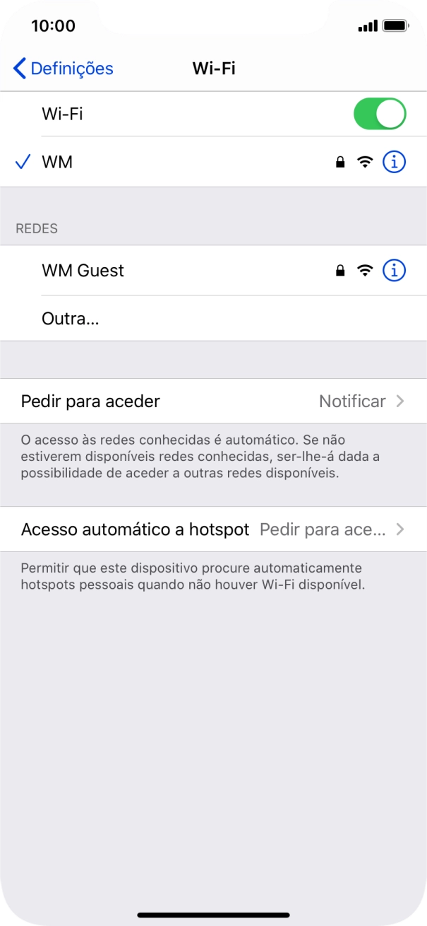 Para voltar ao ecrã inicial, deslize o dedo de baixo para cima a partir da base do ecrã.