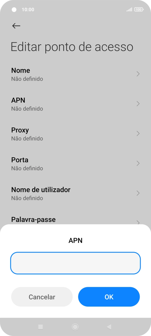 Introduza net2.vodafone.pt e prima OK.