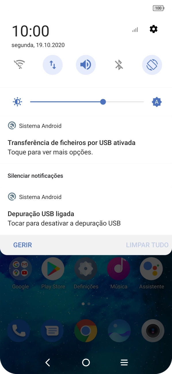 Prima Toque para ver mais opções..