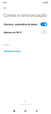 Prima Adicionar conta.