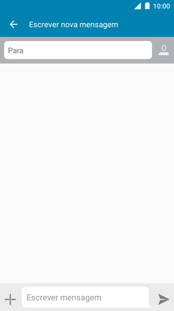 Prima a caixa de pesquisa e introduza as primeiras letras do nome do destinatário.