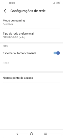 Prima Tipo de rede preferencial.