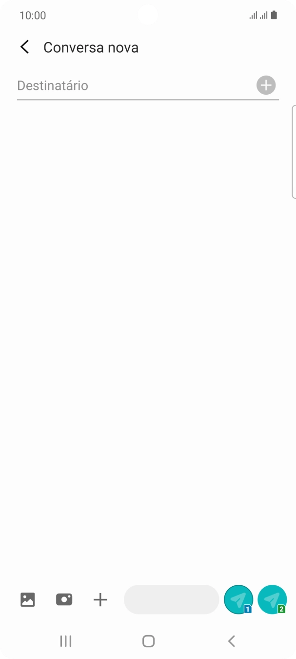 Prima a caixa de pesquisa e introduza as primeiras letras do nome do destinatário.