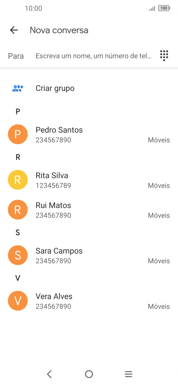 Prima o campo junto a 