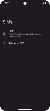 Prima o nome do cartão SIM.