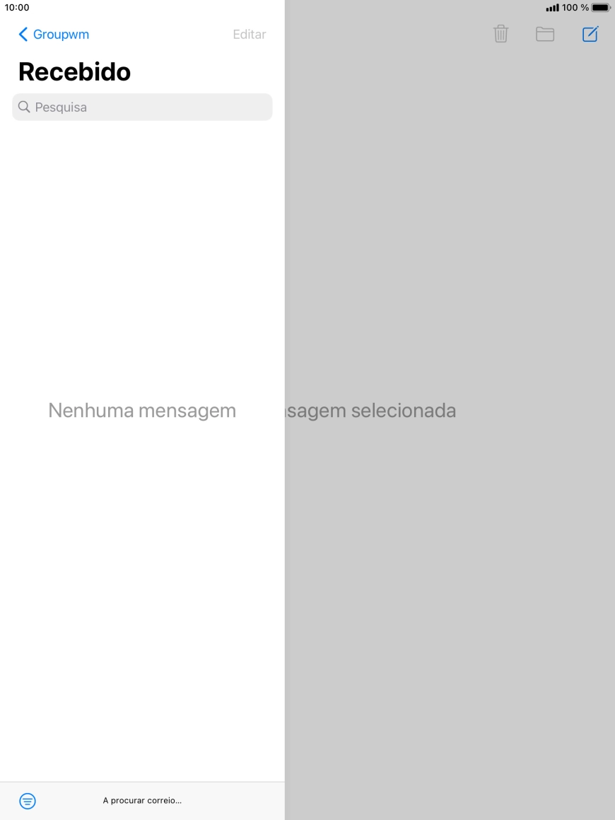 Prima a seta para a esquerda.