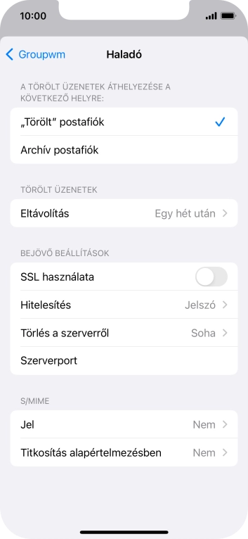 Válaszd a Hitelesítés lehetőséget.