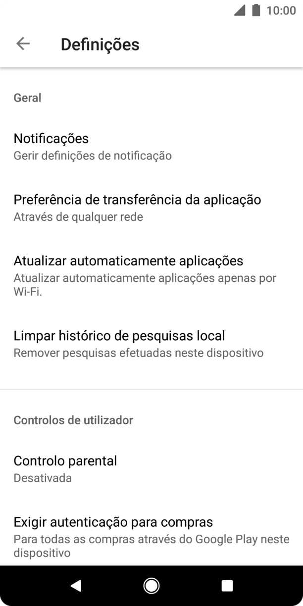 Prima Atualizar automaticamente aplicações.