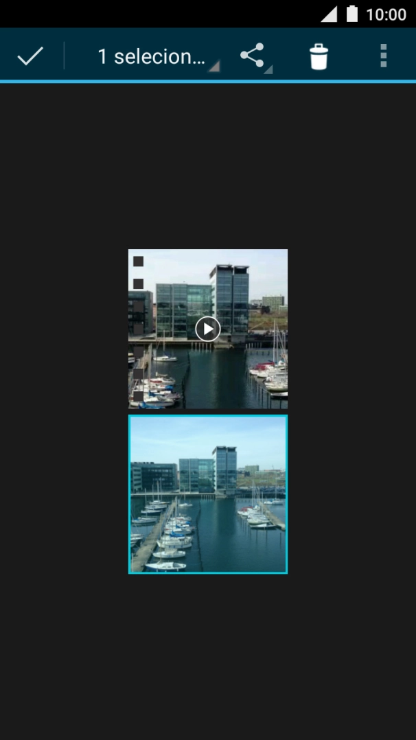 Prima o ícone para partilhar.