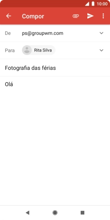 Prima o ícone de anexo.