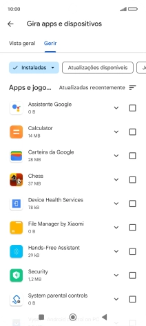 Prima a app pretendida.