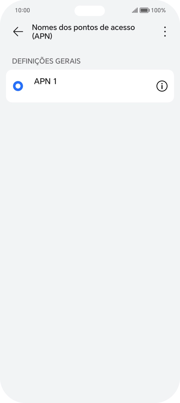 Prima o ícone de menu.